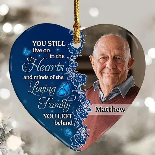 Vista 16 de Adorno de cristal conmemorativo personalizado – Pérdida de papá, mamá, tío, regalo de condolencia de condolencia, en memoria amorosa, recuerdo