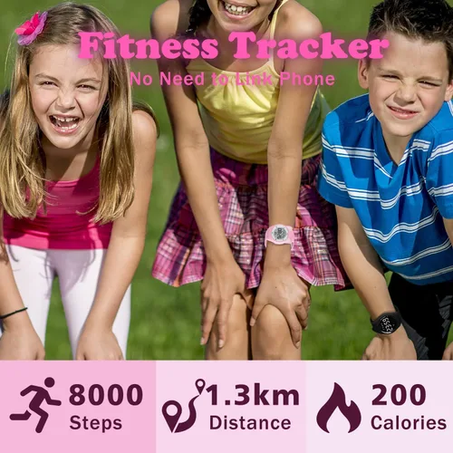 Vista 2 de Reloj deportivo digital para niñas y niños, monitor de actividad física con reloj despertador, cronómetro, relojes impermeables sin aplicación