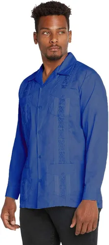 Vista 3 de 9 Crowns Essentials Guayabera - Camisa con botones para hombre