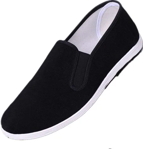 Vista 3 de APIKA Zapatos tradicionales chinos de Beijing antiguos Kung Fu Tai Chi, suela de goma, unisex, color negro