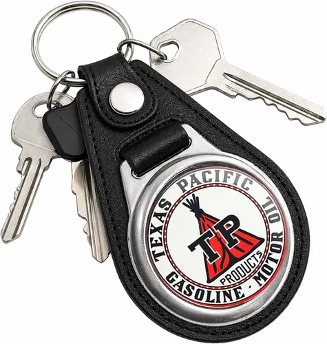 Vista 42 de Brotherhood Round Key Chain for Vintage Motor Oil, Petroleum, and