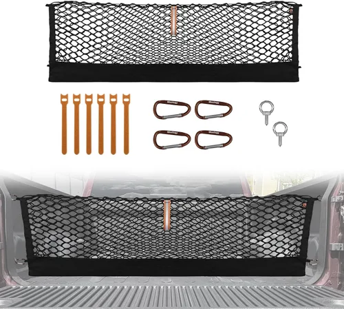 Vista 15 de Muslogy Red de carga para maletero estilo sobre compatible con accesorios Jeep Grand Cherokee L 2021-2024 2025, organizador de maletero de ajuste