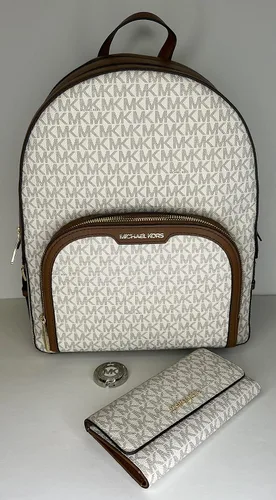 Vista 3 de MICHAEL Michael Kors Jaycee - Mochila grande con bolsillo con cremallera y gancho grande para cartera triple