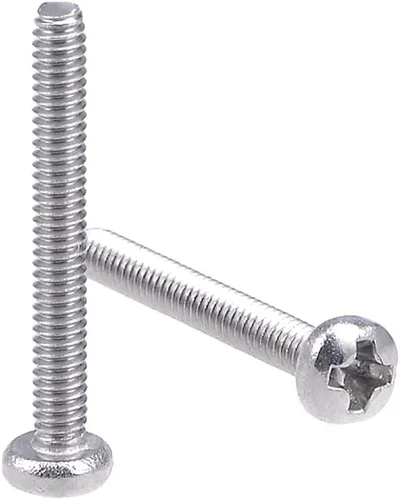 Vista 13 de uxcell Tornillos de máquina M2x3mm Pan Phillips Tornillo de cabeza cruzada 304 pernos de sujeción de acero inoxidable 60 piezas