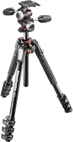 Vista 4 de Manfrotto 190XPRO Kit de trípode de aluminio de 3 secciones con cabezal de 3 vías (MK190XPRO3-3W)