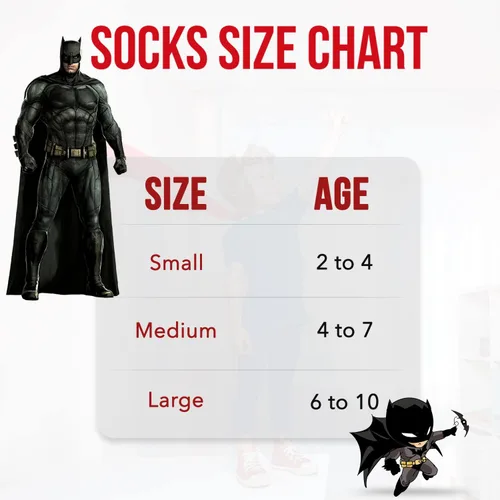 Vista 5 de DC Comics Calcetines para niños, paquete de 10 calcetines para niños, calcetines para niños pequeños con The Batman, Superman, Wonder Woman y Flash