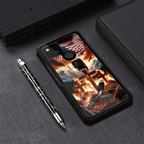 Vista 457 de Compatible con Google Pixel 4A 5G Mobile Case Creative Acrylic Panel trasero Silicona Protección Grip especialmente diseñado para Google Pixel 4A 5G