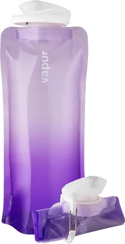 Vista 9 de Vapur Botella de Agua Plegable con Mosquetón, Botella Compacta que se Pliega Completamente para Hidratación en Movimiento, Ideal para Viajar