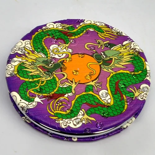 Vista 4 de Espejo lateral doble Feng Shui Lucky Mirror Dragones dobles