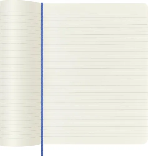 Vista 5 de Moleskine - Cuaderno clásico de tapa blanda, a rayas/rayado, azul claro, 9 3/4 pulgadas x 7-1/2 pulgadas