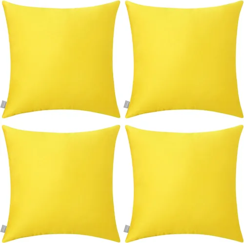 Vista 21 de Thmyo - Paquete de 4 fundas de almohada decorativas de 100 % algodón para lumbar, cómodas, sólidas, para Navidad/Halloween, fundas de cojín Blanco