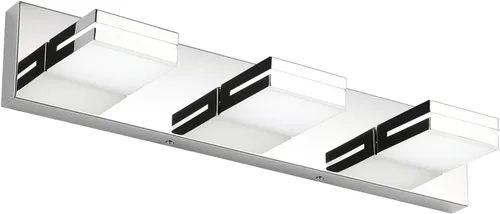 Vista 51 de SineRise - Moderna lámpara LED para tocador de baño (2 luces, 39.4 cm, regulable), iluminación de pared de baño moderna de acrílico cepillado sobre