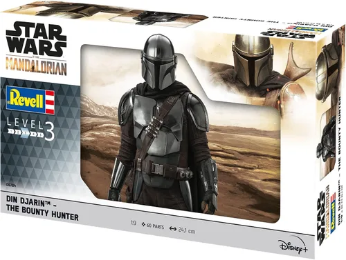 Vista 10 de Revell 06784 Star Wars: The Mandalorian Din Djarin™ - The Bounty Hunter - Kit de modelo de plástico sin construir y sin pintar a escala 1:9 con base