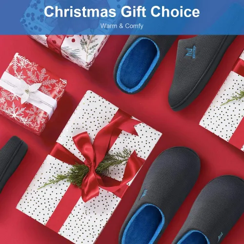 Vista 5 de MAIITRIP Pantuflas de espuma viscoelástica antideslizantes para hombre (tamaño 7-17)