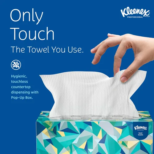 Vista 5 de Kleenex, caja despachadora de toallas de mano, de papel, 9 x 10 1/2, 120