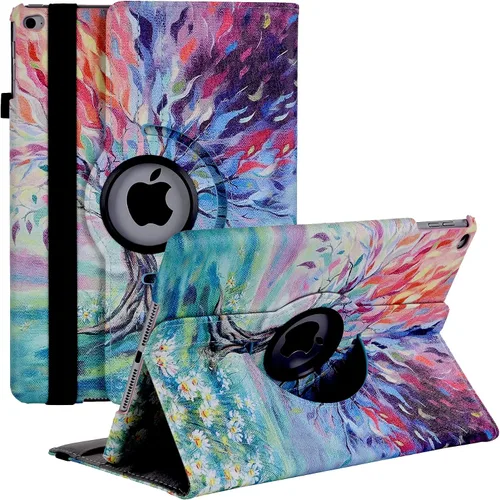 Vista 17 de Funda giratoria para iPad de 9.7 pulgadas 2018 2017 / Funda para iPad Air 2 - Funda protectora con soporte giratorio de 360 grados y función