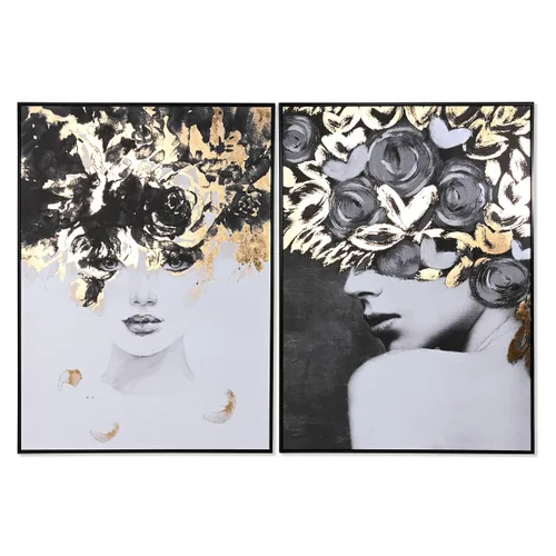Vista 3 de Lienzo Home ESPRIT Poliestireno Lienzo 103 x 4,5 x 143 cm