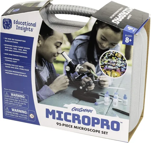 Vista 4 de Educational Insights GeoSafari MicroPro - Juego de microscopio de 48 piezas