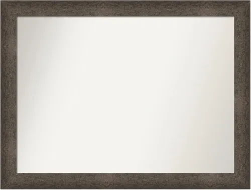 Vista 442 de Amanti Art Espejo de pared personalizado no biselado (25 x 25 pulgadas), marco de bronce acentuado, varios tamaños personalizados, espejo de baño