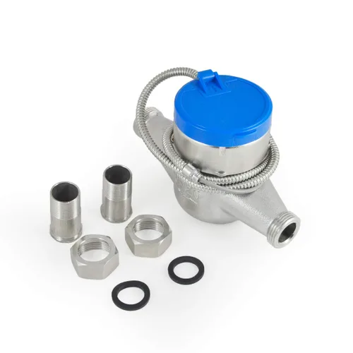 Vista 2 de Medidor de Agua de 3/4" - Acero Inoxidable, Salida de Pulsos, CTEP