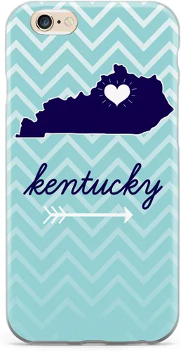 Vista 13 de Inspired Cases - Compatible con iPhone Xs Max - Funda protectora con textura 3D para Apple iPhone Xs Max - Kentucky Chevron Pattern State