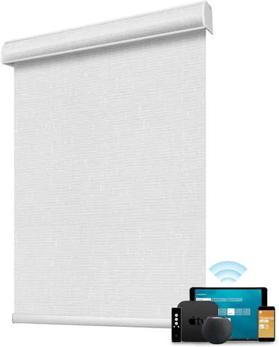 Vista 22 de SmartWings Persianas enrollables con cable duro PoE 100% opacas, muestra de tela
