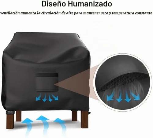 Vista 5 de Mrrihand - Fundas impermeables para sillas de patio, fundas para asiento profundo, resistentes al aire libre