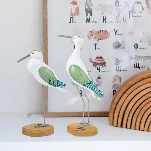 Vista 8 de HEALLILY 2 figuras de gaviota de jardín, estatua de pájaro de jardín, decoración de gaviota, figuras de pájaros, adornos para interiores