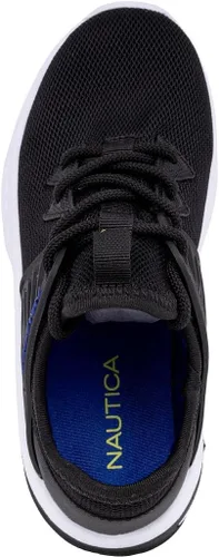 Vista 4 de Nautica Zapatos deportivos con cordones para niños, cómodos zapatos para correr para niños y niñas, niños pequeños y grandes