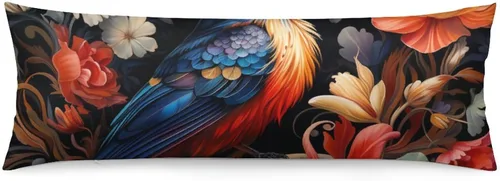 Vista 13 de Elegant Leaves - Funda de almohada de poliéster (20 x 54 pulgadas), color burdeos