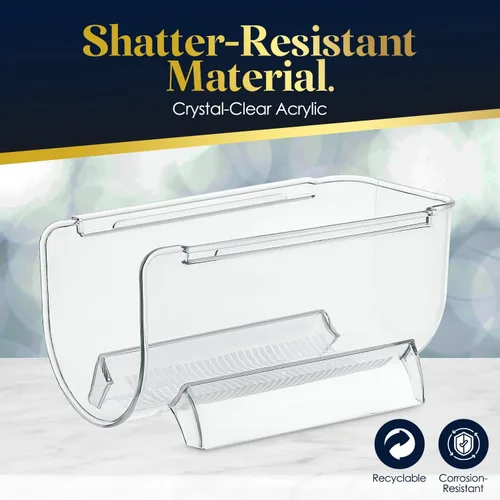 Vista 6 de Homeries Organizador de botellas de vino y agua, estante apilable para encimeras de cocina, mesa, despensa, refrigerador, bares, acrílico, estante