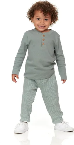 Vista 5 de Cudlie Paquete de 5 pantalones deportivos para bebés y niños pequeños, pantalones deportivos ligeros y cónicos, pantalones deportivos de descanso