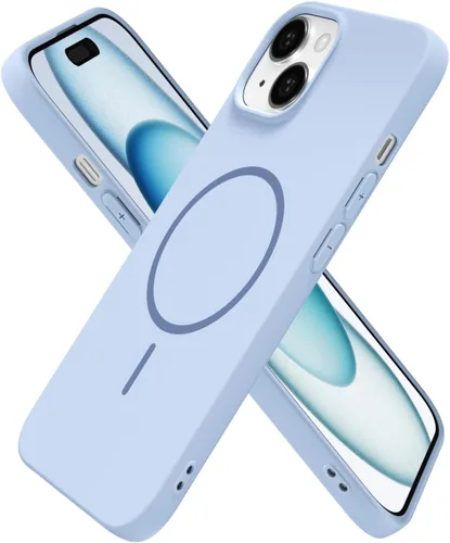 Vista 57 de Oakxco Funda de Silicona Mag Safe para iPhone 12 Pro Max, Funda Magnética Delgada y Fina Compatible con Carga Inalámbrica MagSafe, Bonita Funda