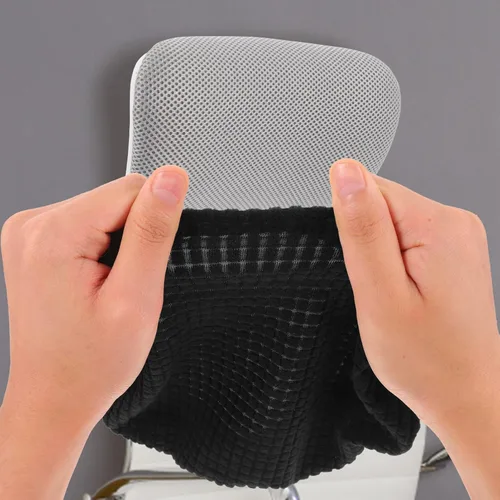 Vista 6 de VOSAREA Fundas para silla de escritorio de oficina, funda para reposacabezas de silla de computadora, funda elástica de repuesto para muebles, funda