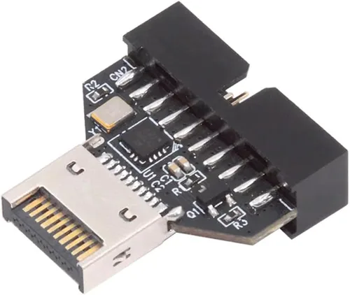 Vista 12 de Puertos duales USB 3.1 tipo C USB-C hembra a USB 2.0 placa madre 9pin 10pin adaptador de cabecera PCBA 480Mbps