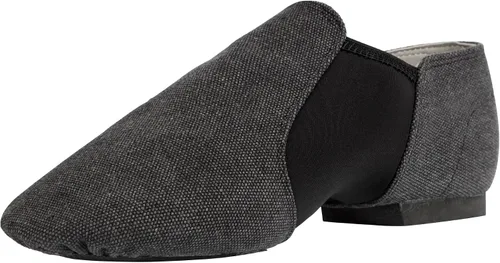 Vista 7 de Linodes Zapato de jazz unisex 09 con parte superior de lona para mujeres y hombres Negro