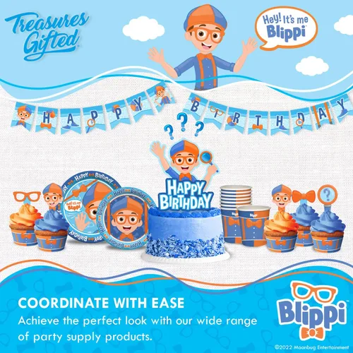 Vista 5 de Cartel de cumpleaños de Treasured Blippi - Cartel de feliz cumpleaños - Suministros para fiestas
