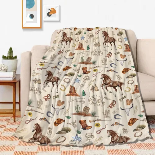 Vista 24 de Manta de caballos regalos para niñas y niños, manta de caballo regalos para decoración de bebé, manta de felpa suave y ligera de franela polar