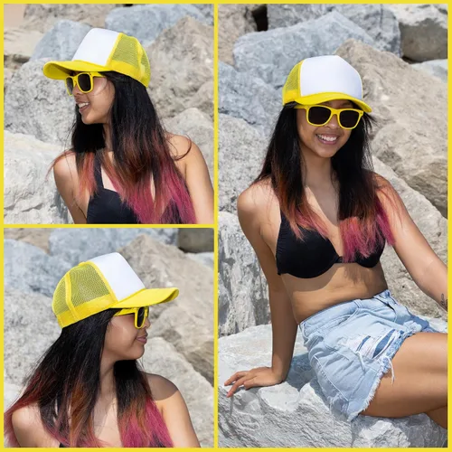 Vista 231 de Funky Junque Gorra de béisbol de béisbol en blanco para hombre y mujer