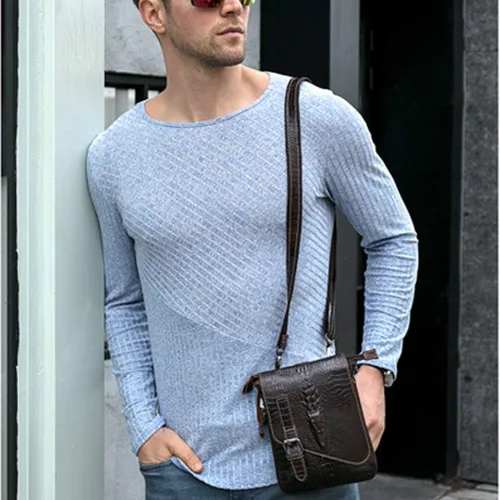 Vista 5 de Bolso bandolera de cuero genuino Mini bolso de hombro en relieve de cocodrilo pequeño Crossbody bolso bandolera