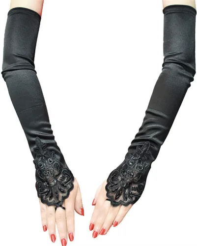 Vista 14 de Guantes de encaje de muchos estilos para mujeres o niñas Manga de brazo ahuecada años 80