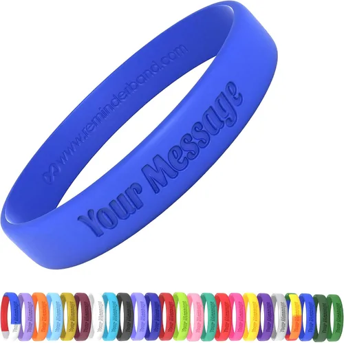 Vista 22 de Pulseras de silicona personalizadas de Reminderband, pulseras de silicona personalizadas, pulseras personalizables, pulseras personalizadas de goma