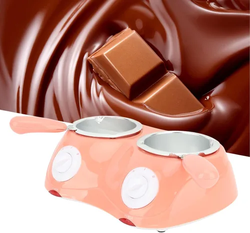 Vista 9 de Olla para fundir chocolate, mini kit de olla eléctrica para fondue con doble olla de fusión, máquina de templado de chocolate con queso