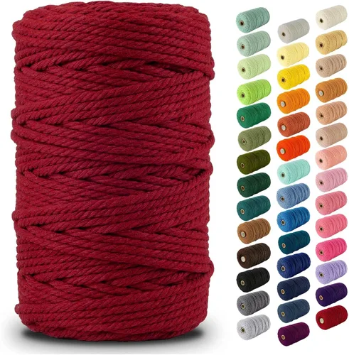Vista 168 de Nook Theory Hilo de macramé de 3mm 109 yardas - Cuerda de macramé suave de 4mm, 5mm perfecta para nudos - Suministros de macramé para colgadores