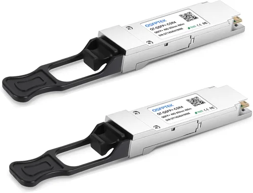 Vista 18 de QSFPTEK Módulo óptico del transmisor-receptor de 100GBASE-SR4 QSFP28 850nm el 328.1 ft compatible para QSFP-100G-SR4-S