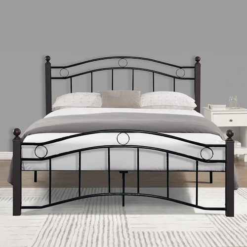 Vista 7 de Base de cama moderna con cabecero y estribo, plataforma resistente con almacenamiento debajo de la cama, base de colchón, sin ruido, soporte