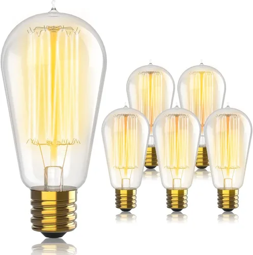 Vista 13 de Bombillas Edison incandescentes vintage de 60 W