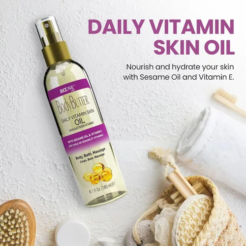 Vista 4 de Biocare Aceite corporal diario con vitamina con aceite de semilla de sésamo y vitamina E