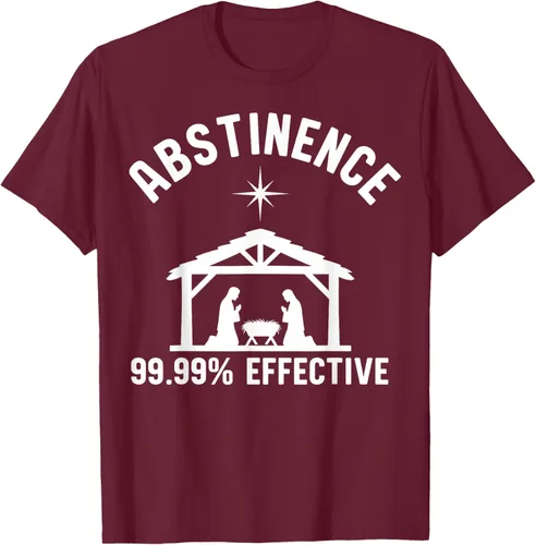 Vista 15 de Abstinence 99.99 Percent Effective Nativity Christmas Joke T-Shirt