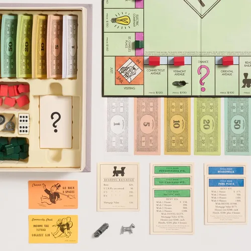 Vista 5 de Juego de mesa monopolio edición vintage de Libro de lino (versión E.U.)